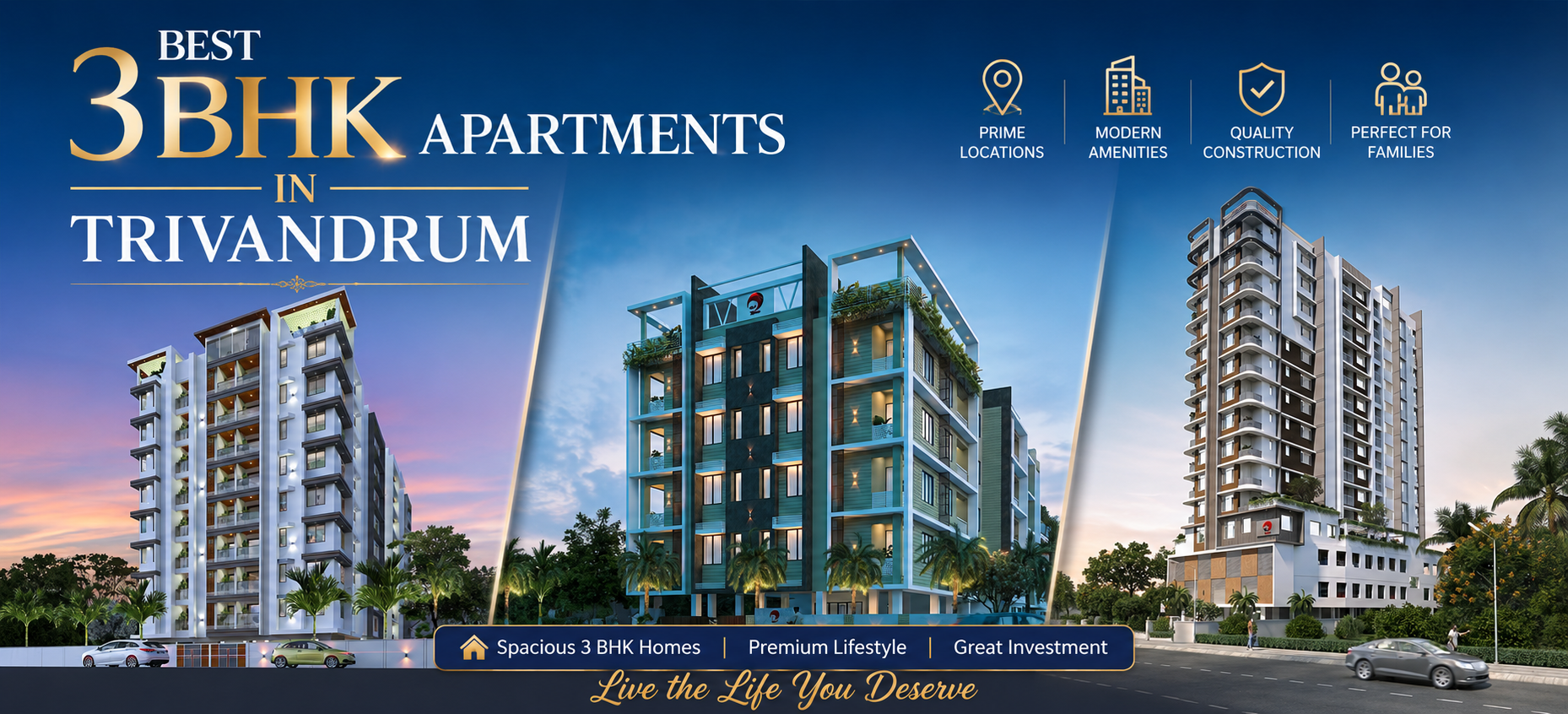 Best 3 BHK Apartments in Trivandrum: Premium Homes for Modern Living